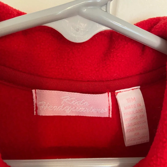 NWOT | Kids Headquarters red black‎ polka dot ruffle buttoned coat — 18 months - Picture 3 of 6